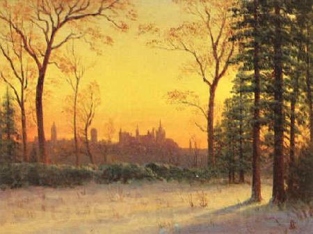 Albert Bierstadt View of the Parliament Buildings from the Grounds of Rideau Halls Norge oil painting art
